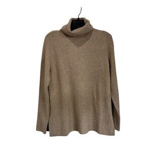 J. Crew Factory Extra Soft Tan Turtleneck Long Sleeve Sweater Tunic Size S